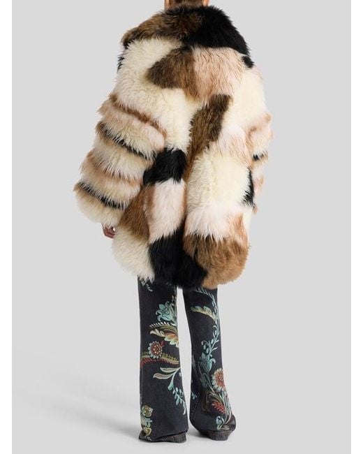 Etro Natural Mixed Fur Coat