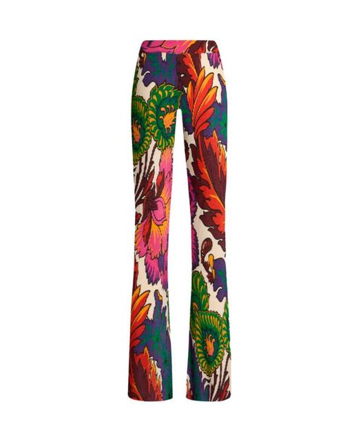 Etro Trousers With Multicoloured Floral Print