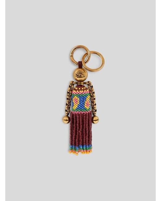 Etro White Doll Charm With Beads