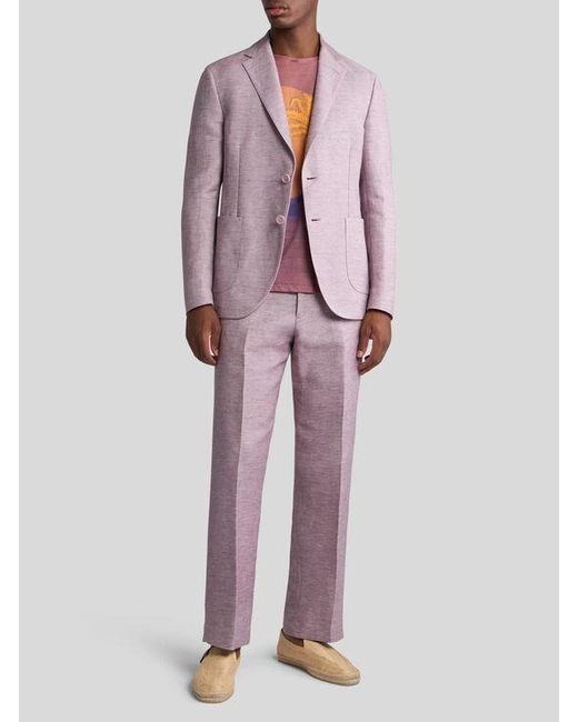Etro T-Shirt Mit Palmenprint, Herren, Größe in Pink für Herren
