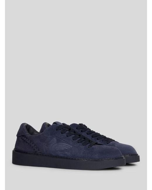 Etro Blue Suede Sneakers for men