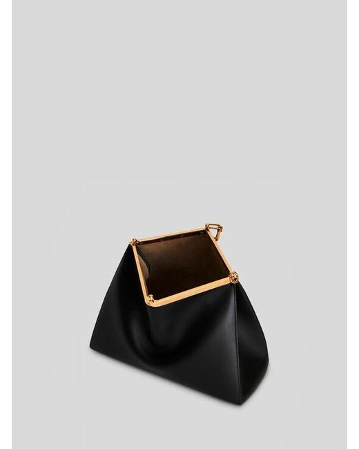 Etro Black Large Leather Vela Bag