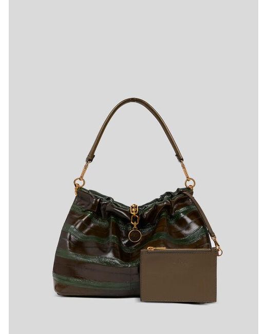Etro Black Medium Vela Blossom Bag