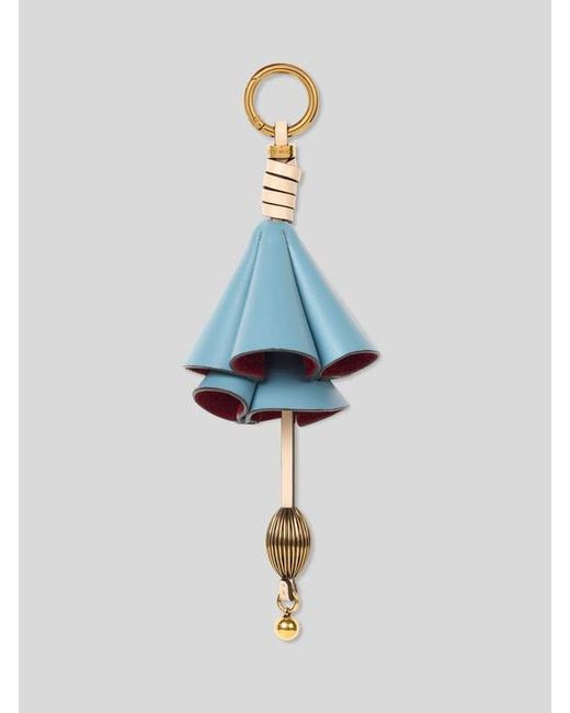 Etro Blue Leather Flower Charm