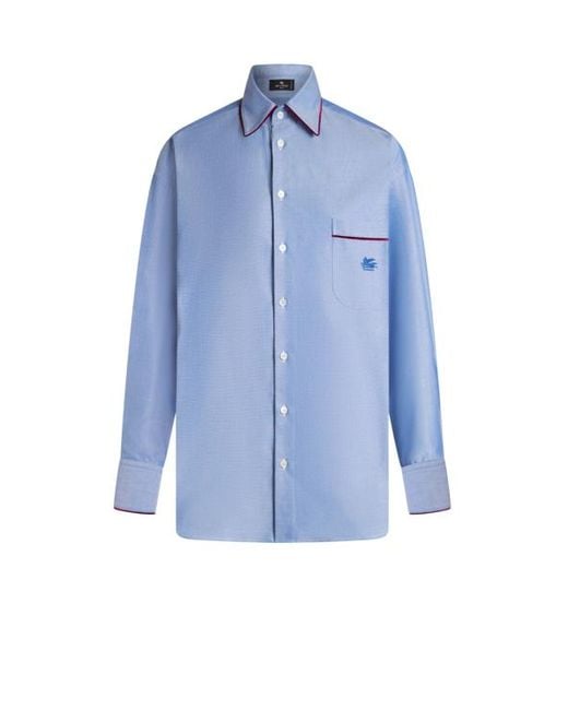 Chemise Oxford Avec Pegaso, Femme, Taille Etro en coloris Blue