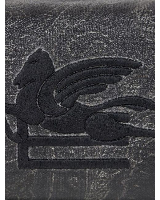 Etro White Essential Small Jacquard Pouch for men