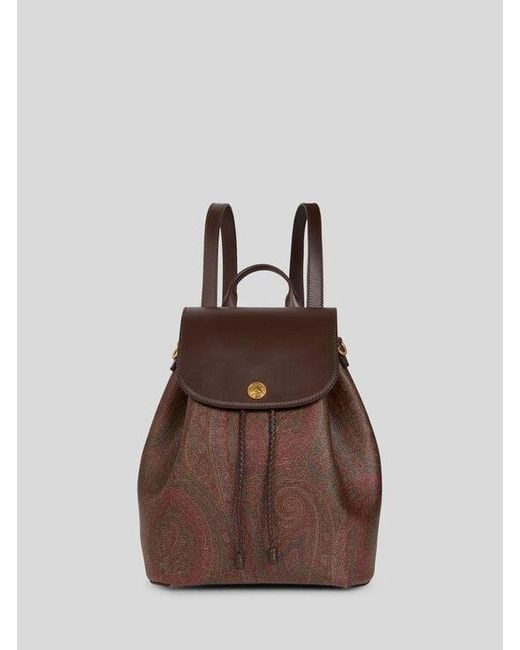Etro Brown Essential Medium Arnica Backpack