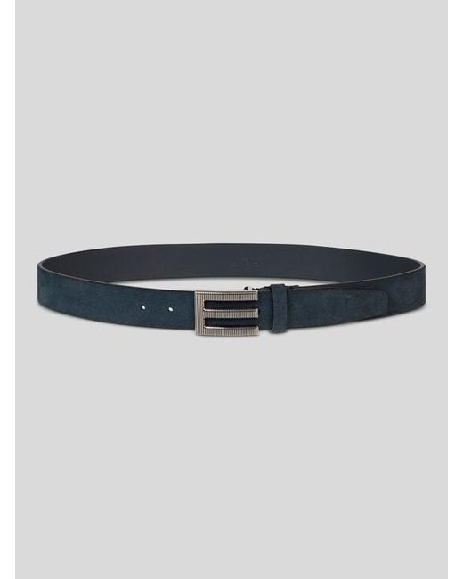 Etro Blue Belt With Monogram Buckle for men