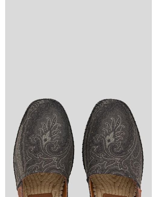 Etro Black Arnica Jacquard Espadrilles for men