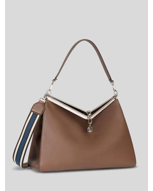 Etro Brown Large Leather Vela Bag for men