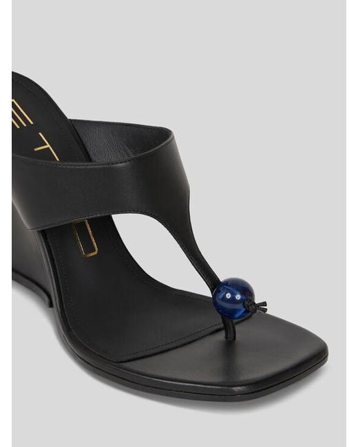 Etro Black Thong Sandals With Wedge