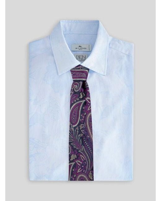 Cravatta di Etro in Purple da Uomo