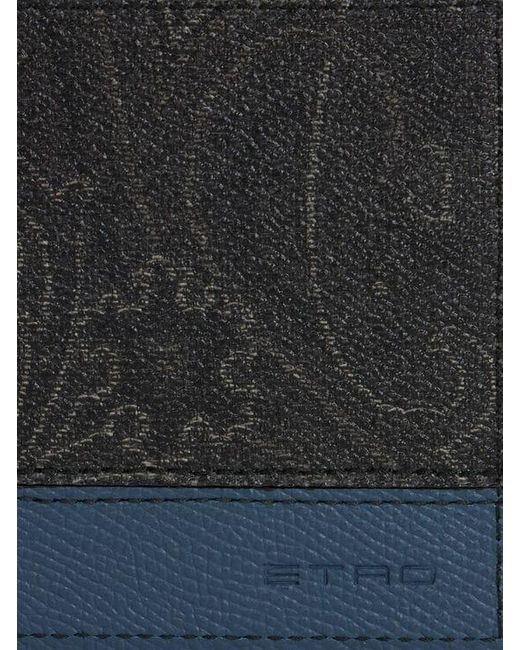 Etro White Bifold Arnica Wallet With Leather Insert for men