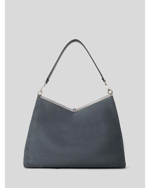 Etro Blue Large Nubuck Leather Vela Bag for men