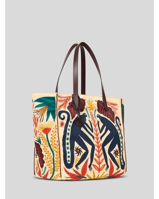 Etro White X Tabby Booth Nylon Unfold Me Bag With Print