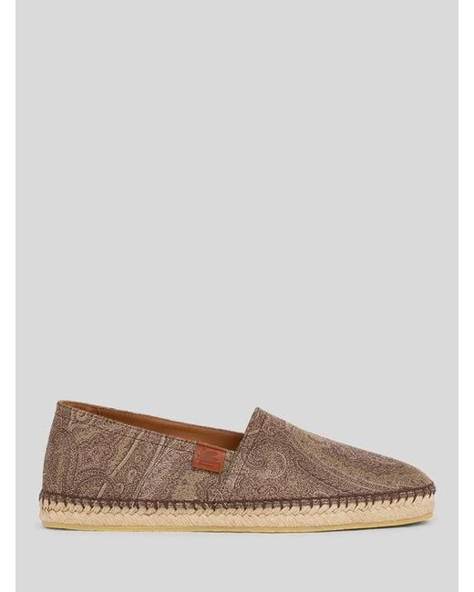 Etro Brown Arnica Jacquard Espadrilles for men