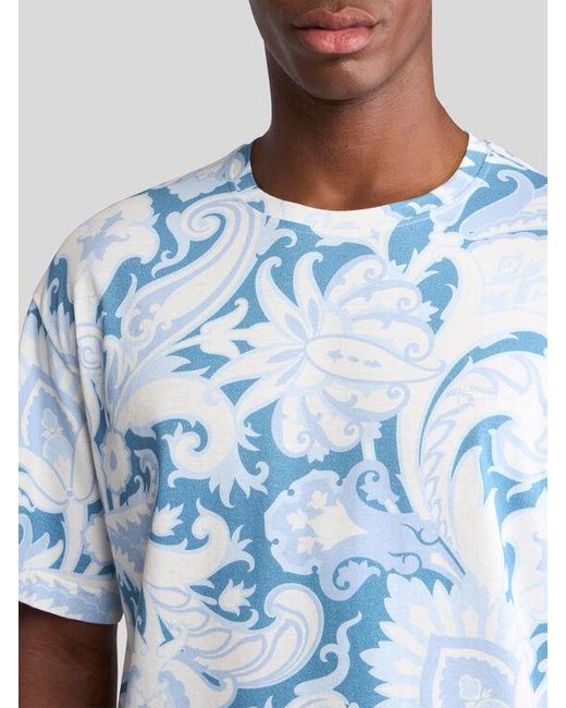 T-Shirt À Fleurs, Homme, Taille Etro pour homme en coloris Blue