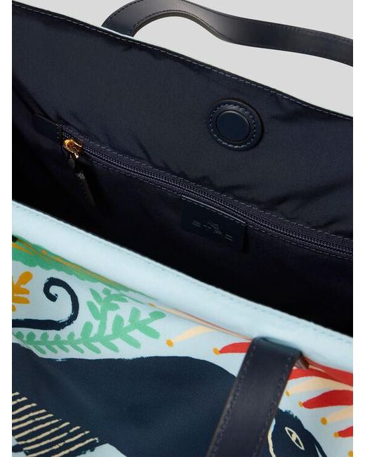 Etro White X Tabby Booth Nylon Unfold Me Bag With Print
