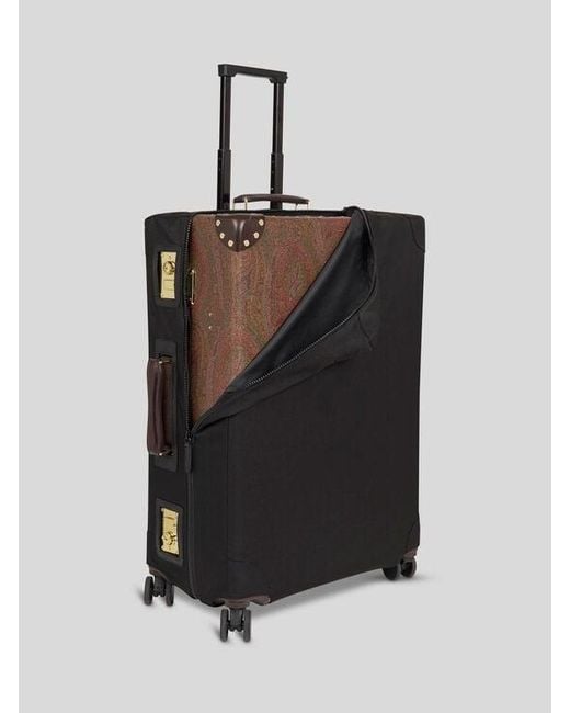 Etro Black X Globe-Trotter Large Carry-On Cover for men