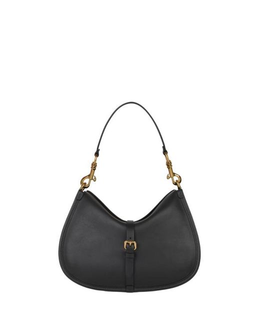 【送料&関税込】Etro Black Leather Bag Etro Medium Leather Pony Bag in Black | Lyst