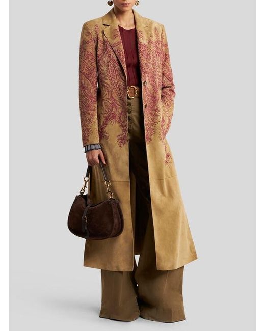 Etro Natural Flared Denim Jeans With Pegaso Buttons