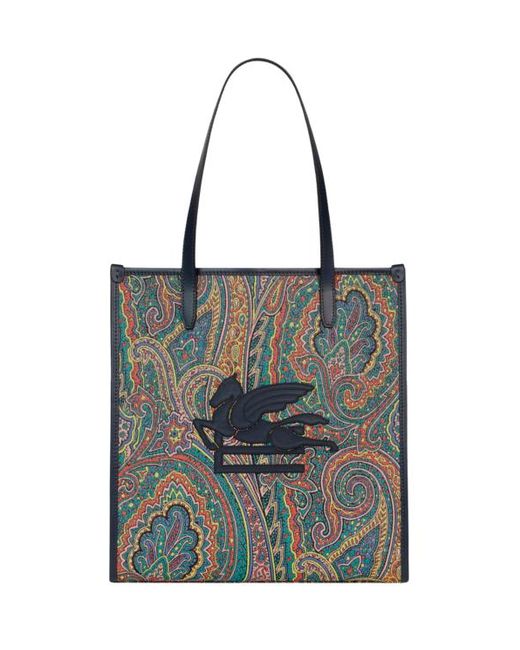 Cabas Love Trotter À Motif Paisley Multicolore Modèle Moyen, Femme Etro en coloris Blue