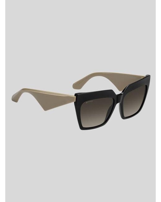 Etro Brown Tailoring Sunglasses
