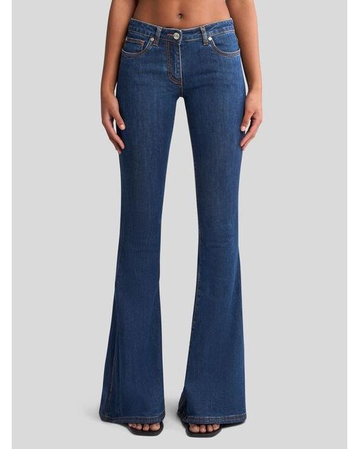 Jean Flare Avec Logo Brodé Au Dos, Femme, Taille Etro en coloris Blue