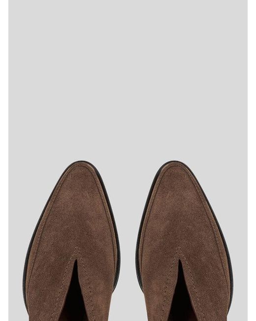 Etro Brown Suede Mules With Texan Heel