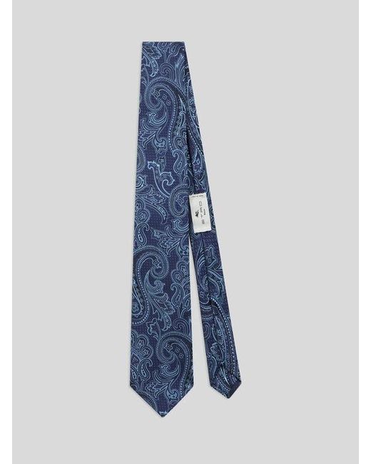 Cravatta di Etro in Blue da Uomo