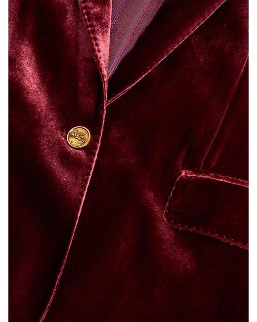 Etro Red Viscose-Silk Chic Outerwear Jacket