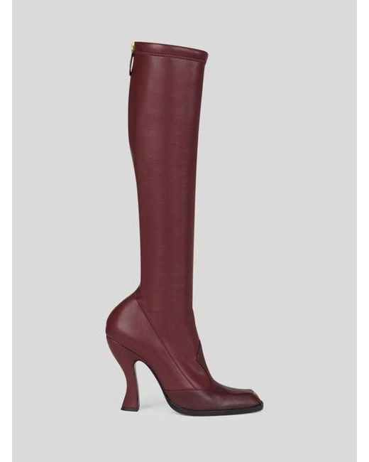 Etro Red High Leather Boots