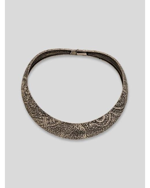 Etro White Choker Necklace With Arnica Motif