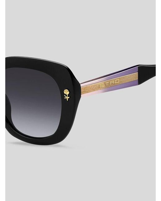Etro Black Colour Stripes Sunglasses