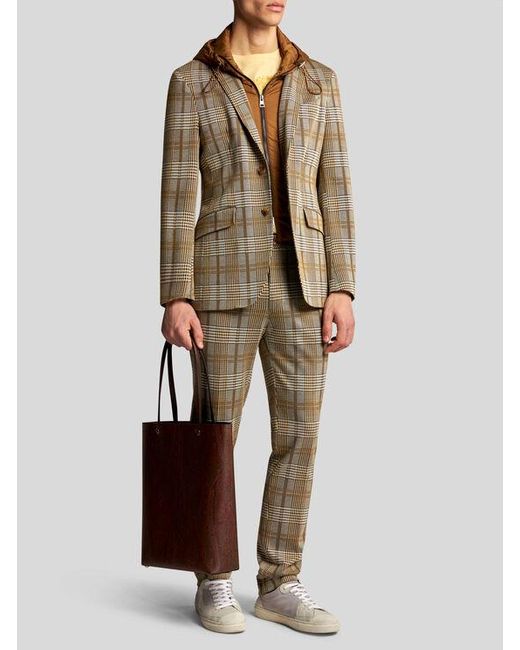 Etro Natural Check Trousers for men