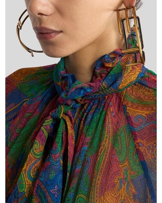 Etro White Hoop Earrings