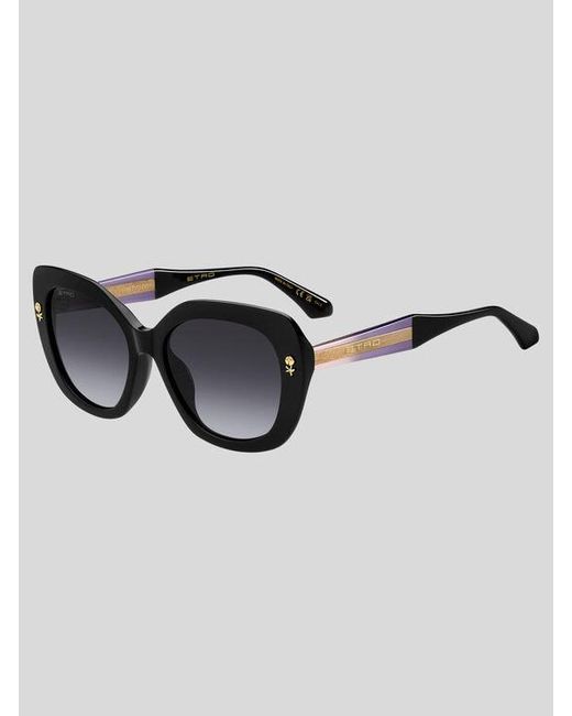 Etro Black Colour Stripes Sunglasses