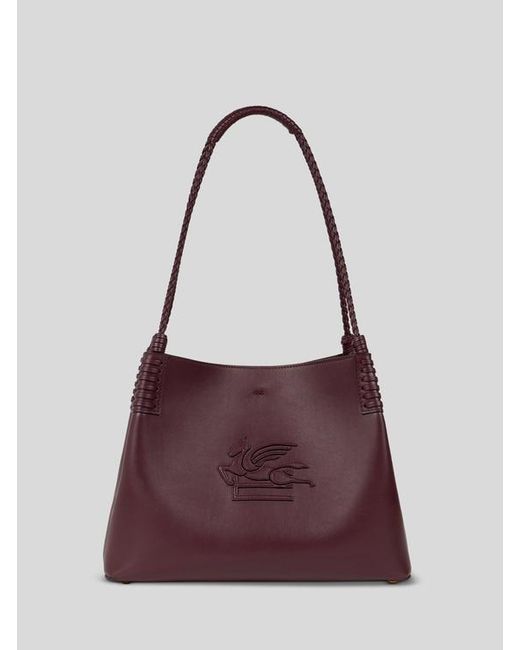Etro Purple Medium Libra Tote Bag