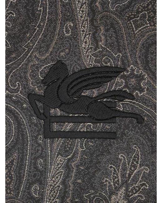 Etro Gray Large Arnica Pouch for men