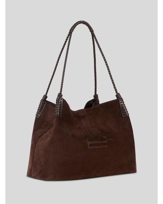 Etro Brown Large Libra Tote Bag