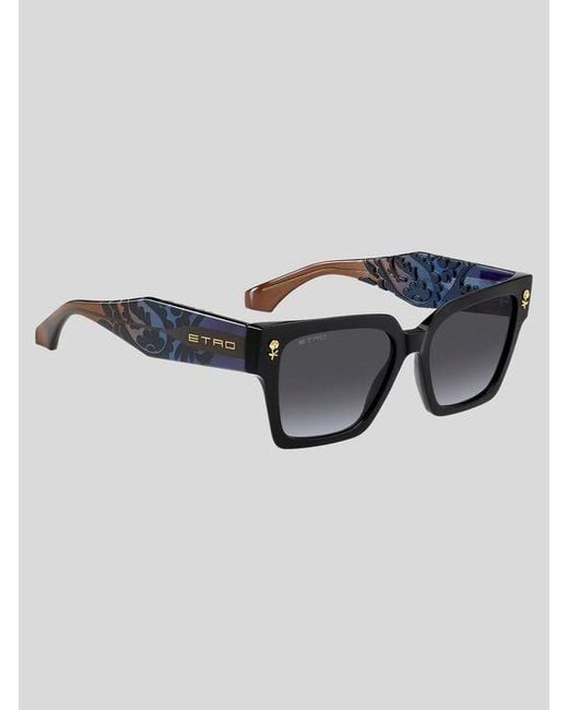 Etro Black Colour Stripes Sunglasses