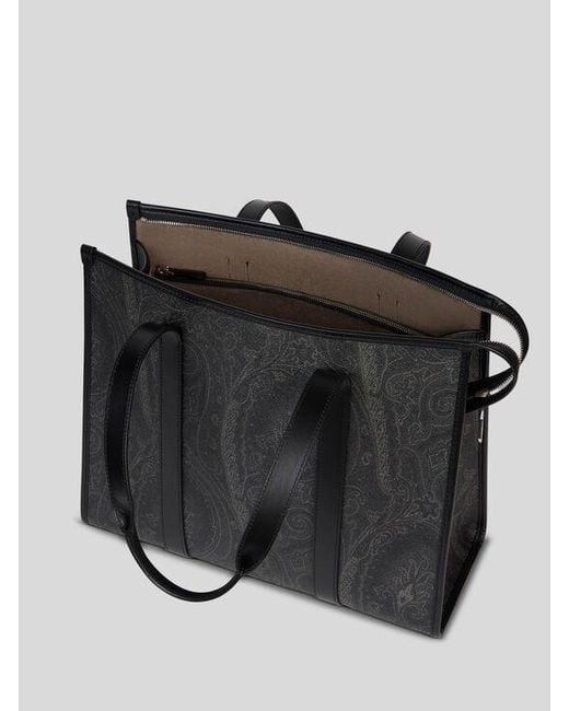 Etro Black Arnica Tote Bag for men