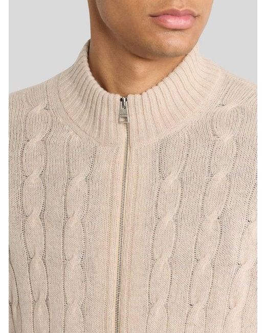 Etro Natural Plain-Coloured Cashmere Cardigan for men