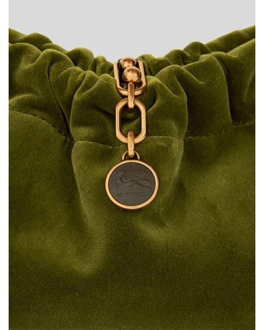 Etro Green Small Vela Blossom Bag