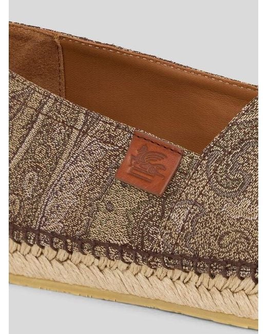 Etro Brown Arnica Jacquard Espadrilles for men