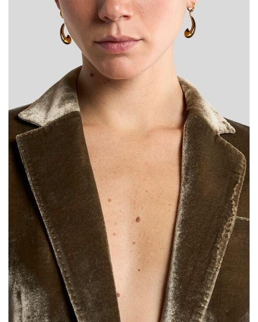 Etro Metallic Earrings With Mini Paisley Detail