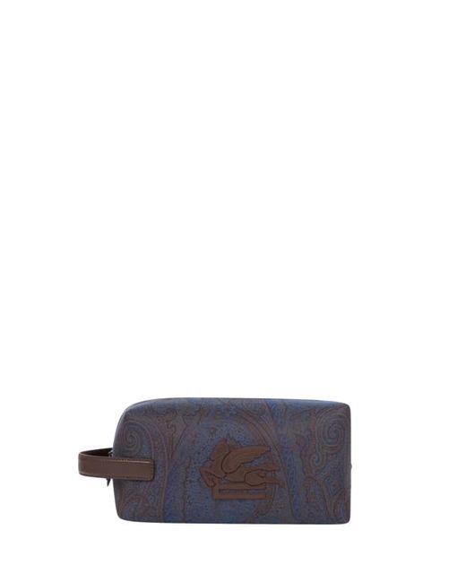 Etro White Essential Medium Jacquard Pouch for men
