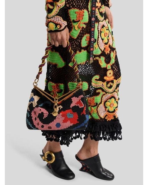 Etro White Bag Handle With Beads