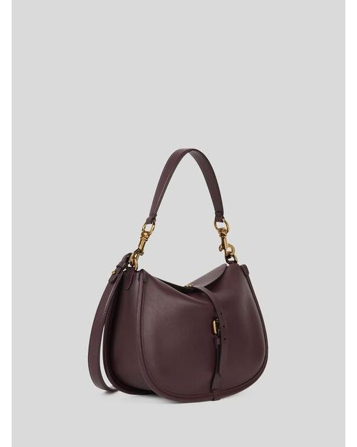 Etro Purple Medium Leather Pony Bag