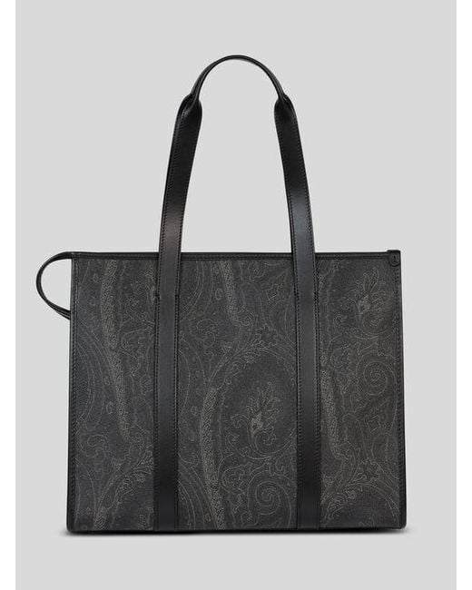Etro Black Arnica Tote Bag for men